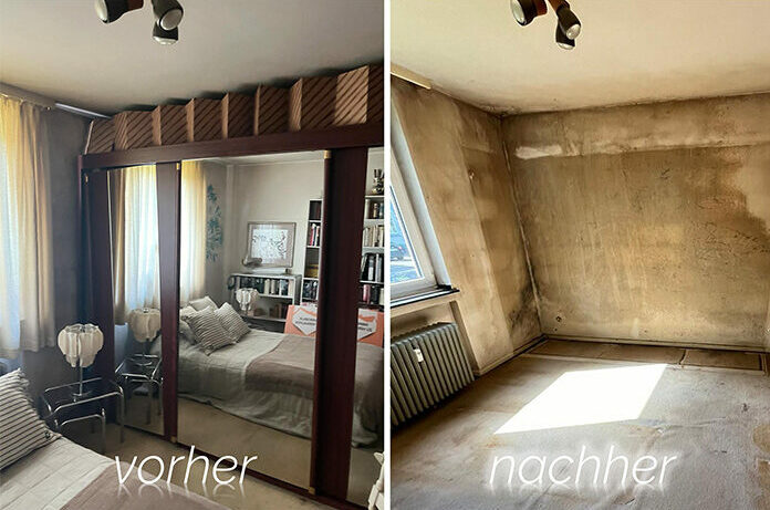 vorher / nachher Entrümpelung (Schlafzimmer)