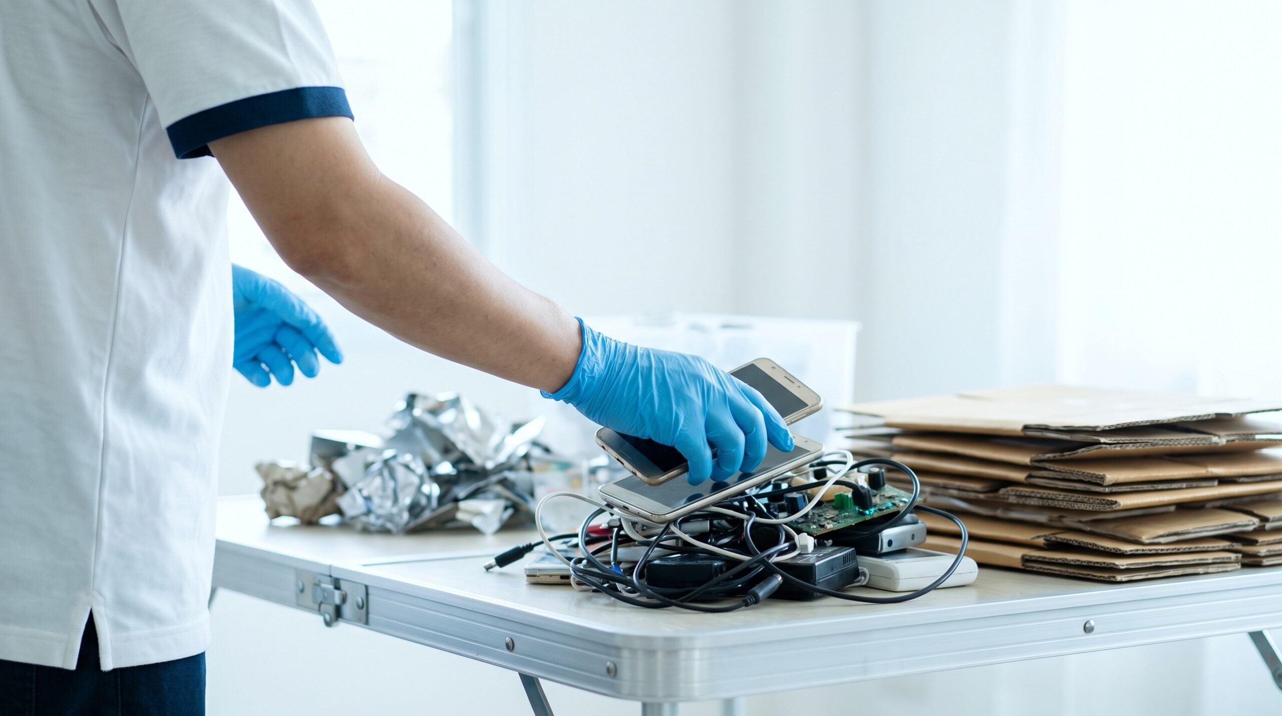 Elektroschrott bei einer Entrümpelung getrennt sortieren